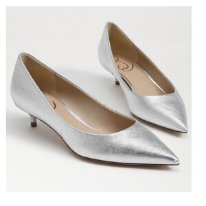 Sam Edelman Kitten Heel Silver Shoes(Size 6.5)